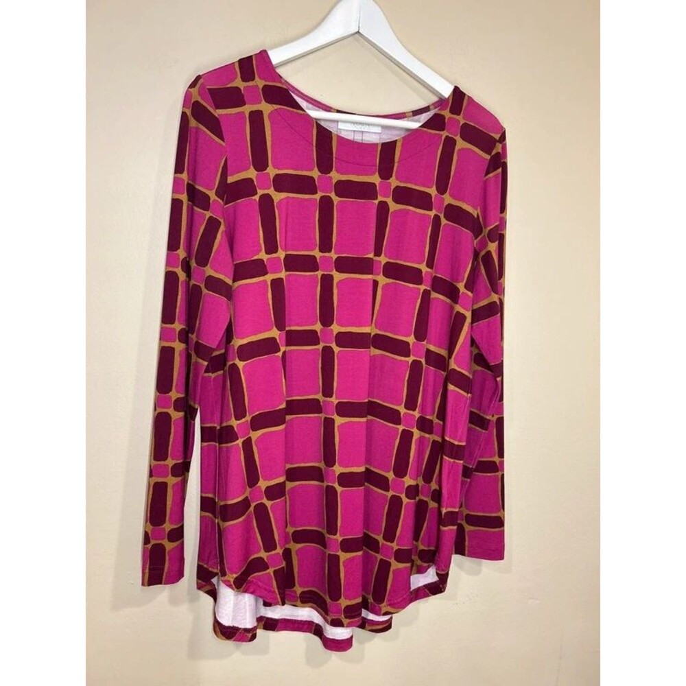 NOEN Women's MD 8 Geometric Long Sleeve Bamboo Top